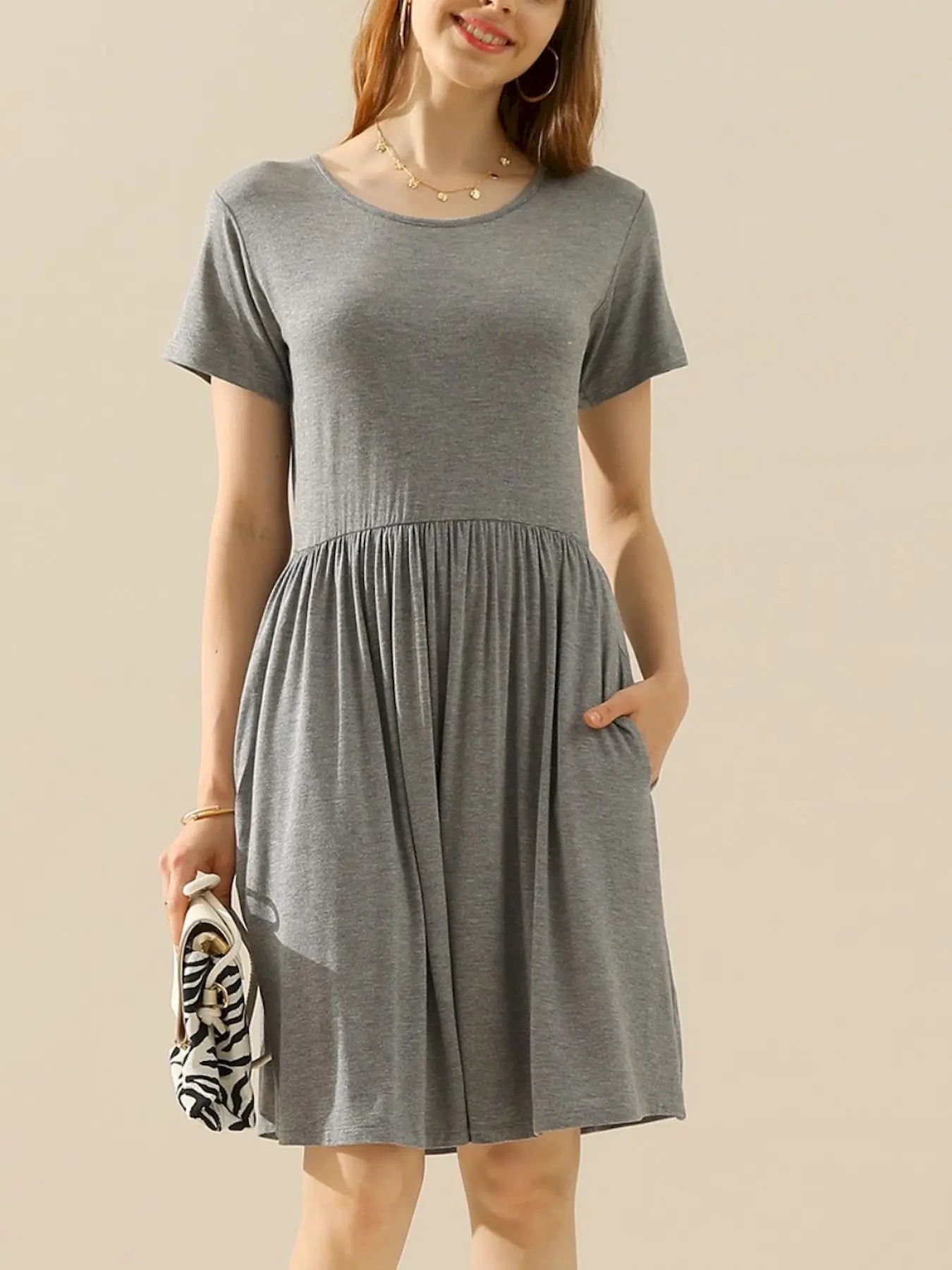 Women's Casual Dress With Pockets