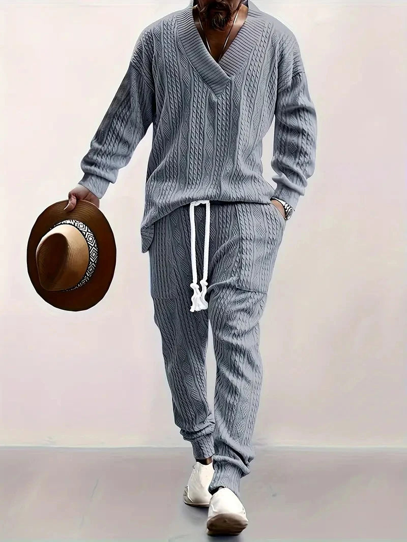 Men's 2-Piece Cozy Knit Sweatsuit Set