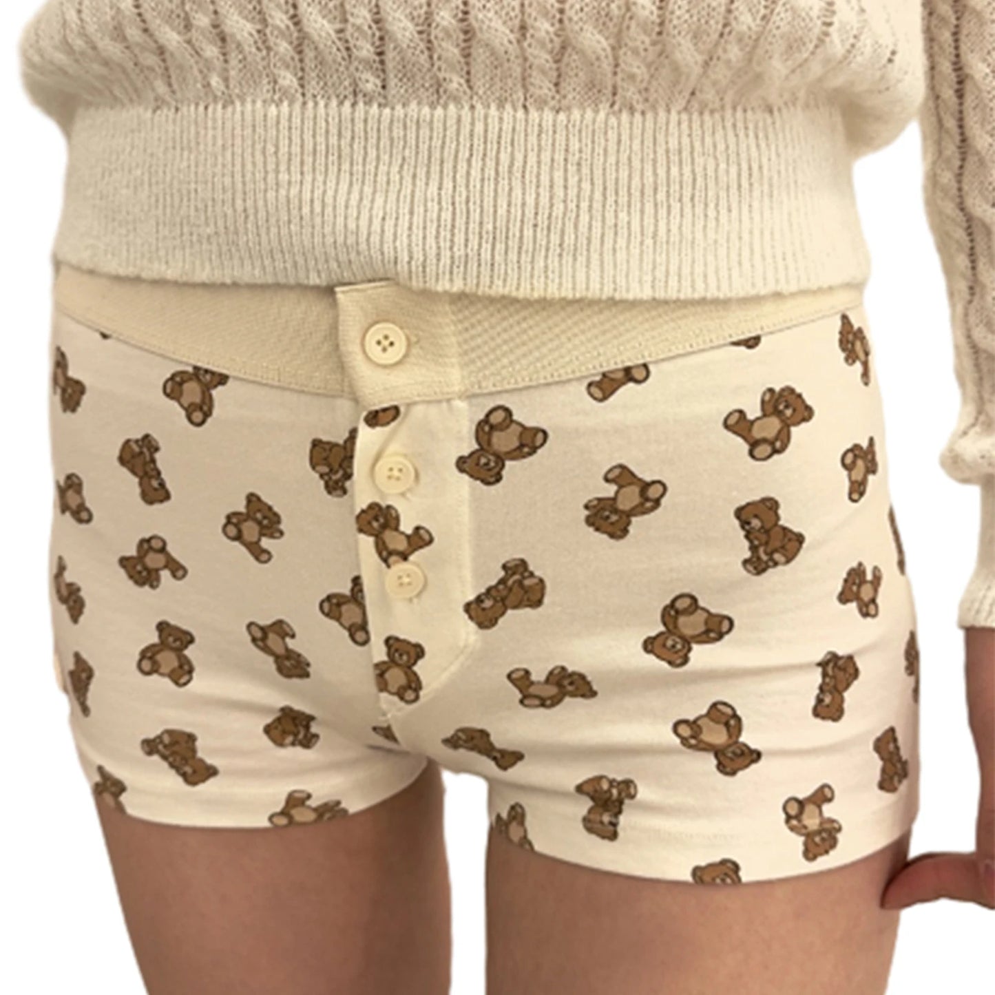 Womens Low Rise Printed Lounge Shorts