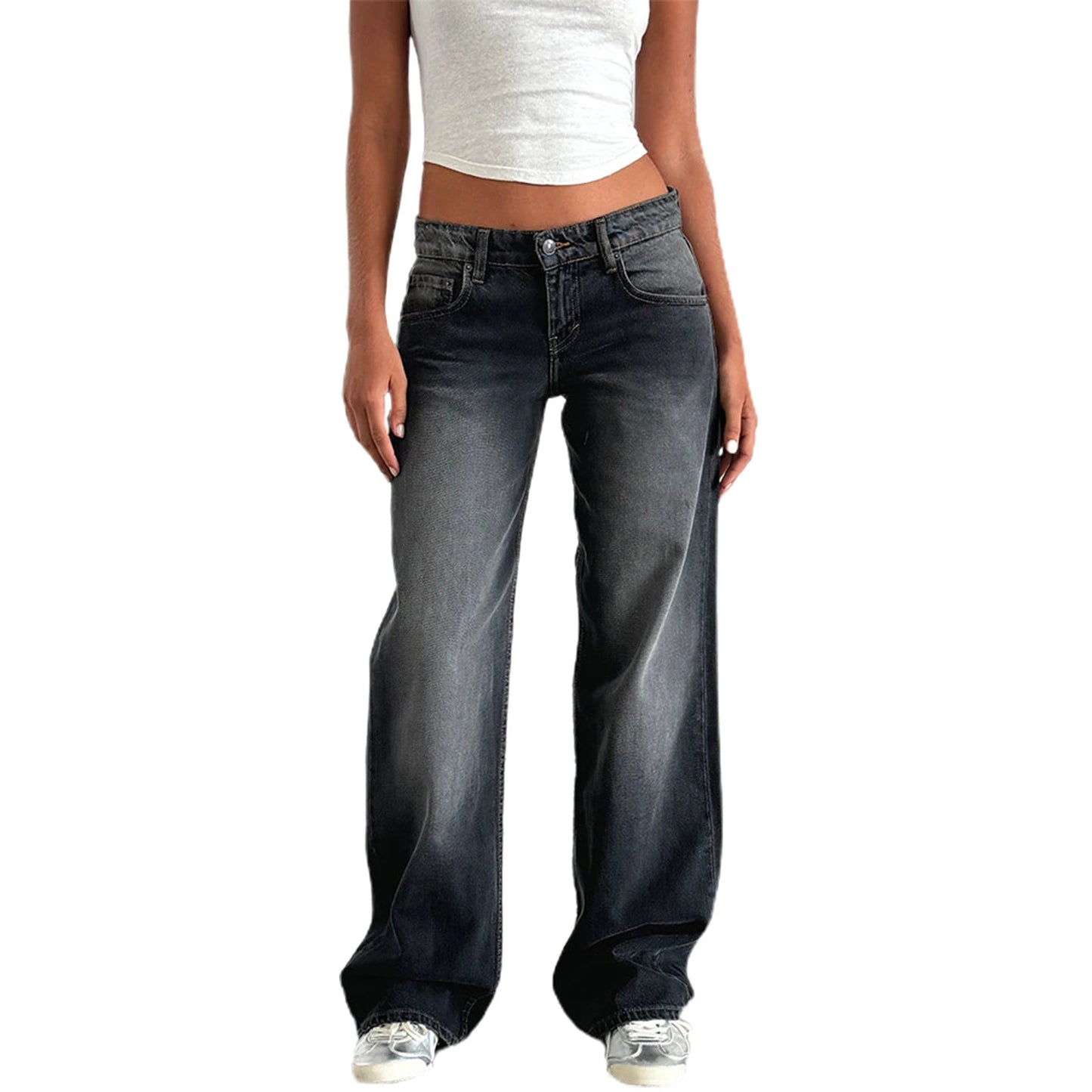 Women Relaxed Fit Low Rise Denim Jeans