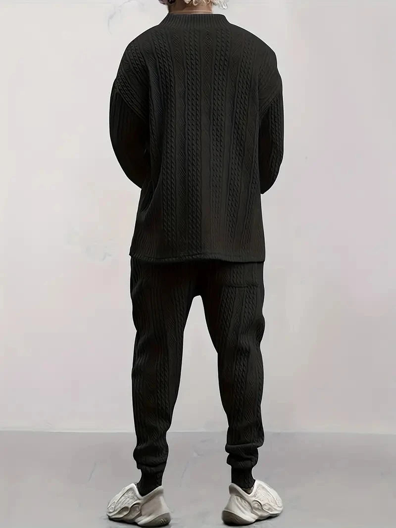 Men's 2-Piece Cozy Knit Sweatsuit Set