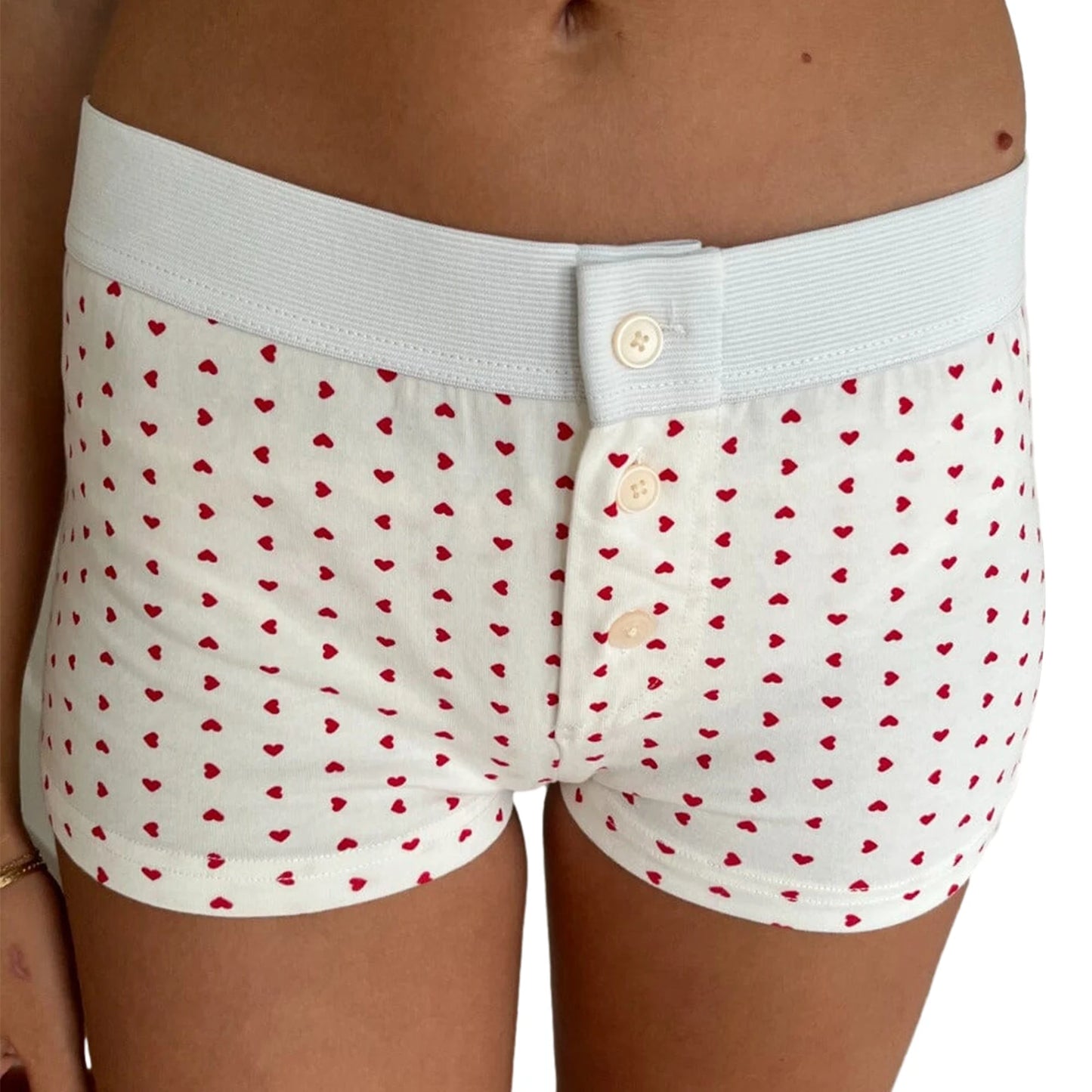 Womens Low Rise Printed Lounge Shorts