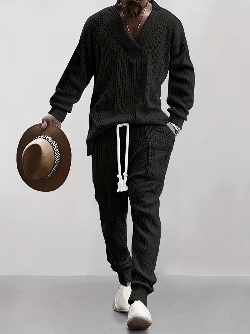 Men's 2-Piece Cozy Knit Sweatsuit Set