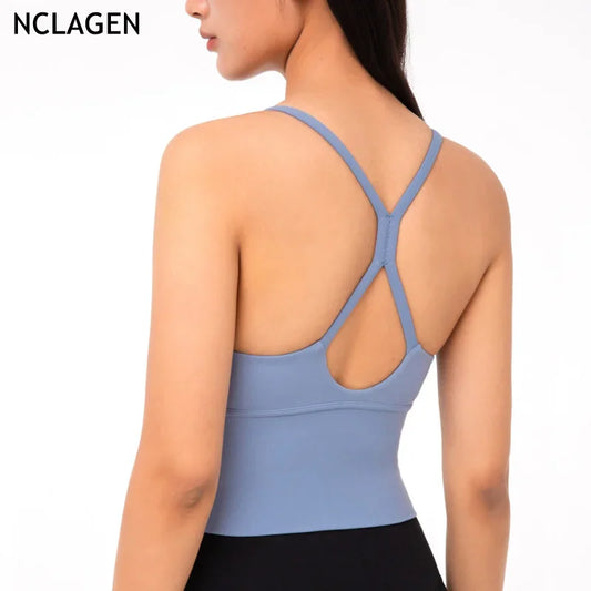 Womens Workout Cross Back Top