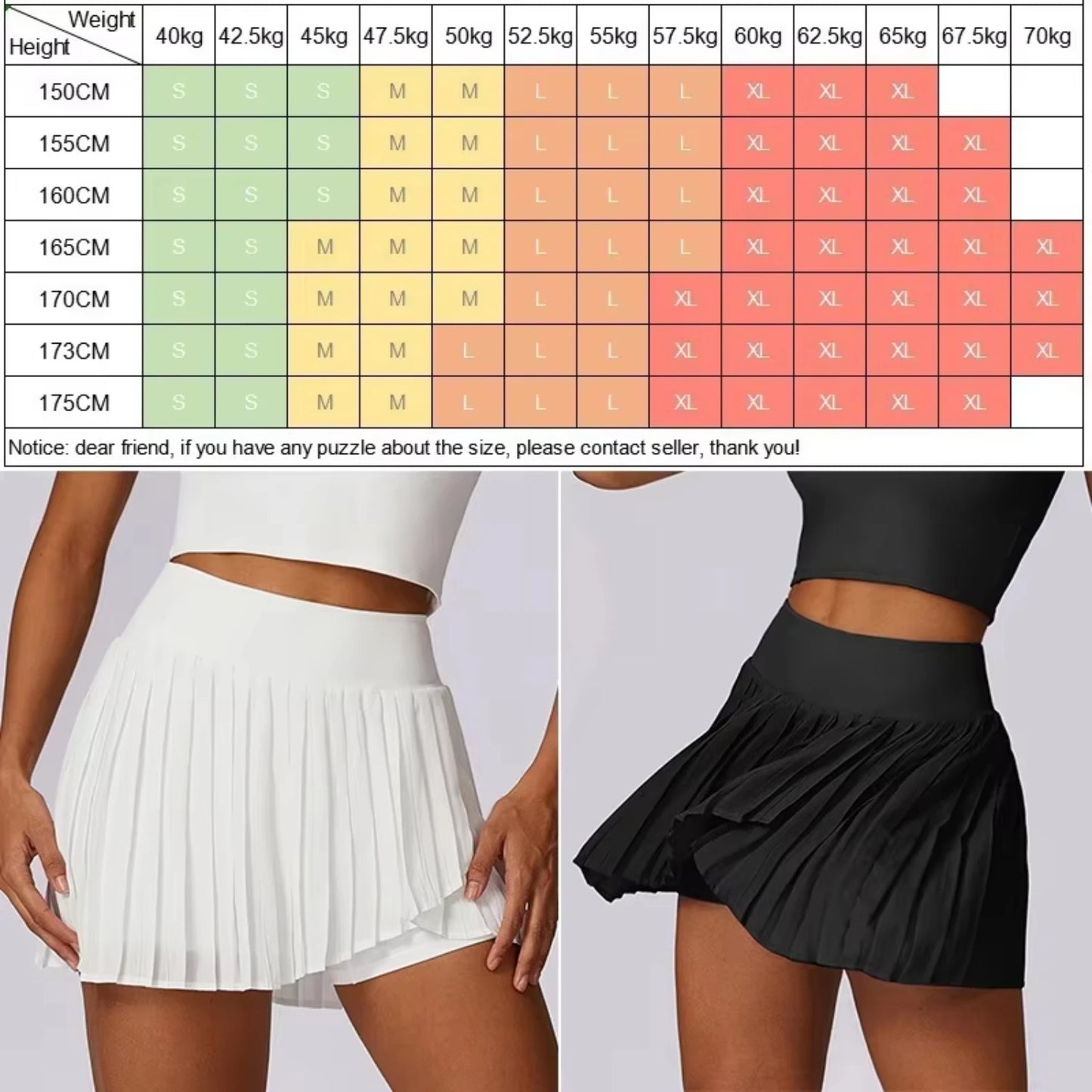 Women's Pleated Sports Skirt