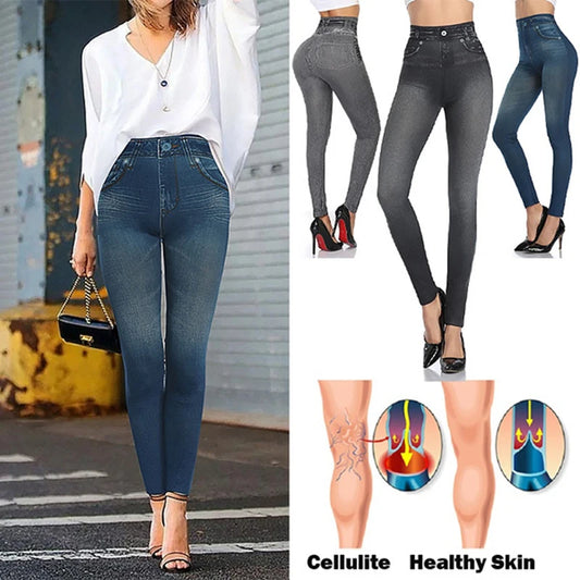 Faux Jeans Leggings